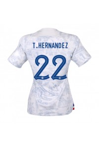 Frankrike Theo Hernandez #22 Fotballdrakt Borte Klær Dame VM 2022 Korte ermer
